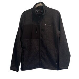 Antigua Jacket Mens Large Black Soft Shell Lined Zip Up Pockets